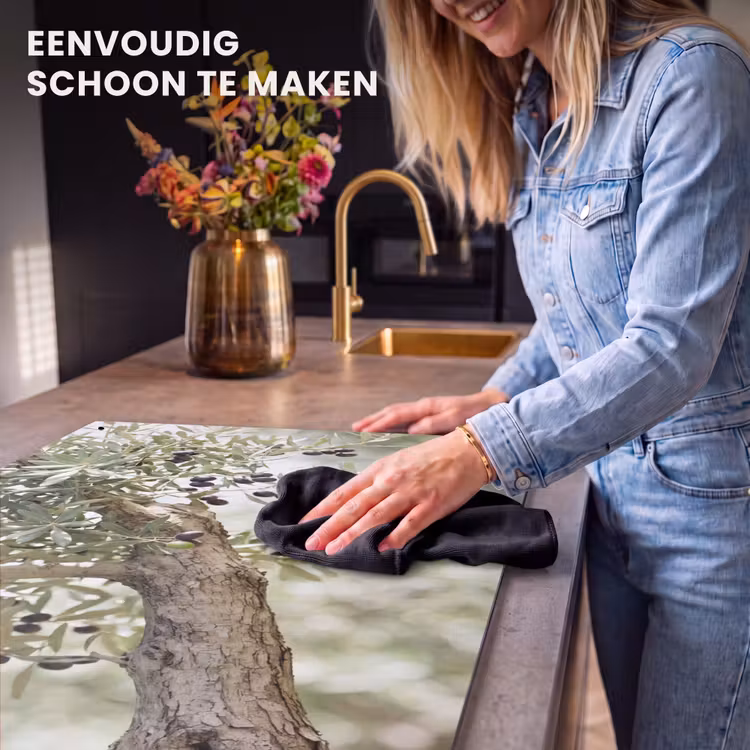 Inductiebeschermer & spatscherm (2in1) - Olijfboom - tak - groen - Olijfboom - tak - groen Inductie beschemer met haakjes klein