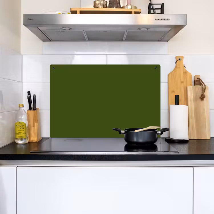 Olive - Drab - Groen Inductie beschemer met haakjes klein 777 -sfeer2