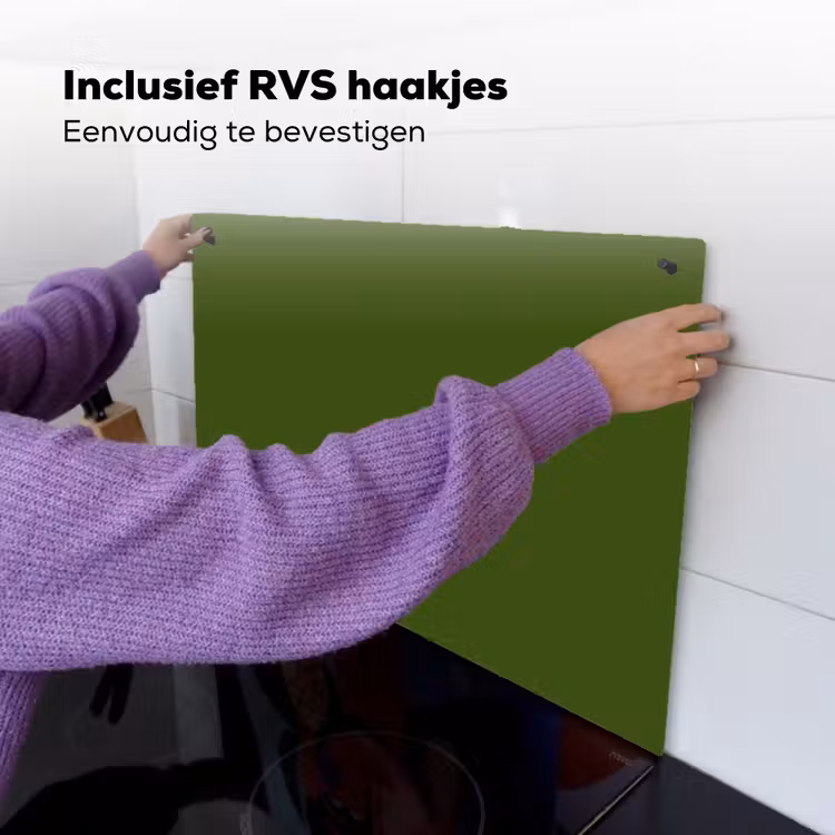 Olive - Drab - Groen Inductie beschemer met haakjes klein 777 -ky-ophangen-nl