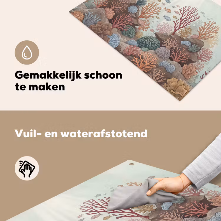 Onderwater - Koraal - Vis - Natuur Inductie beschemer met haakjes klein -ky-schoon-nl