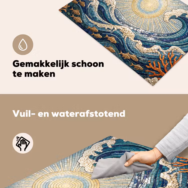 Onderwater - Koraal - Vis - Natuur - Kunst Inductie beschemer met haakjes klein -ky-schoon-nl