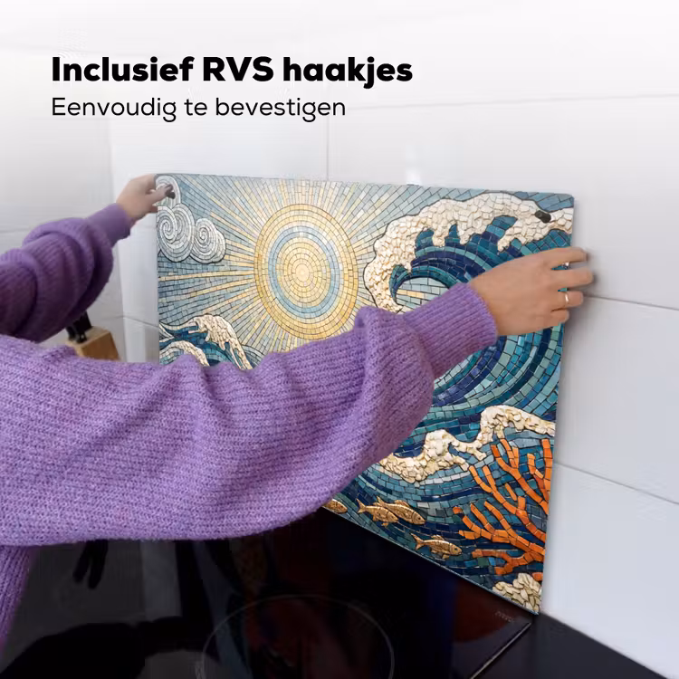 Onderwater - Koraal - Vis - Natuur - Kunst Inductie beschemer met haakjes klein -ky-ophangen-nl