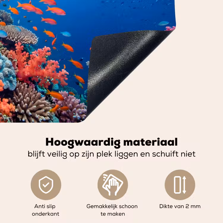 Onderwater - Koraalrif - Vissen - Oceaan - Natuur Inductie beschemer met haakjes klein -ky-onderkant-nl