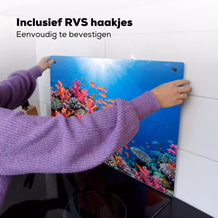 Onderwater - Koraalrif - Vissen - Oceaan - Natuur Inductie beschemer met haakjes klein -ky-ophangen-nl