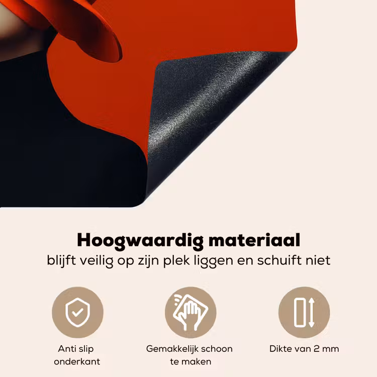 Oranje - Hoed - Vrouw Inductie beschemer met haakjes klein -ky-onderkant-nl