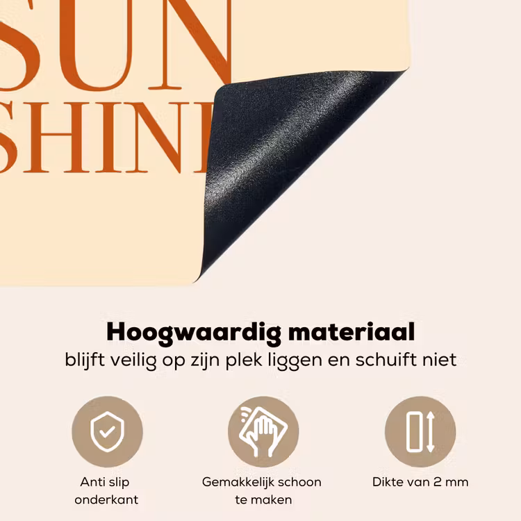 Oranje - Quote - Sun Inductie beschemer met haakjes middel -ky-onderkant-nl