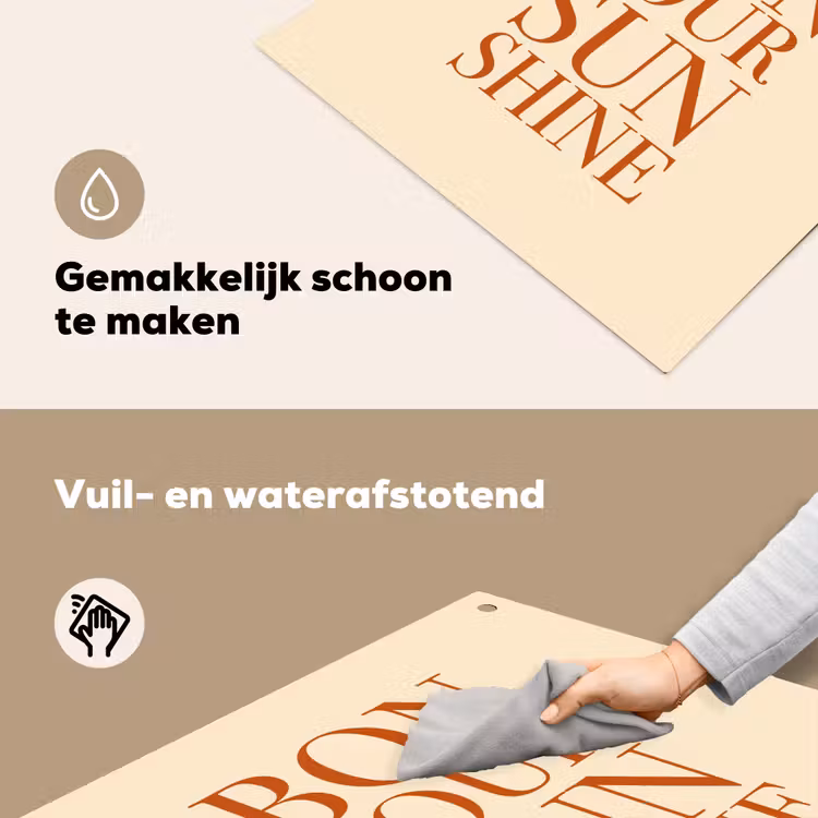 Oranje - Quote - Sun Inductie beschemer met haakjes middel -ky-schoon-nl