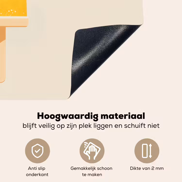 Oranje - Stokje - Waterijsje Inductie beschemer met haakjes klein -ky-onderkant-nl