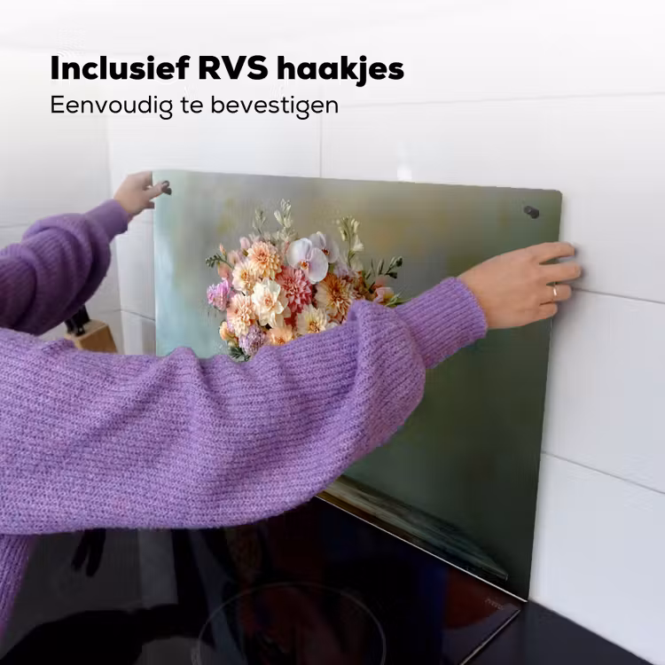 Orchidee - Boeket - Vaas - Bloemen Inductie beschemer met haakjes klein -ky-ophangen-nl