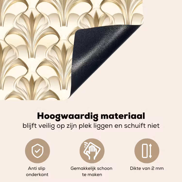 Ornament - Barok - Goud Inductie beschemer met haakjes klein 777 -ky-onderkant-nl