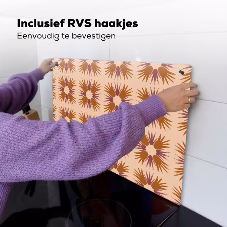 Ornament - Patroon - Oker Inductie beschemer met haakjes klein 777 -ky-ophangen-nl
