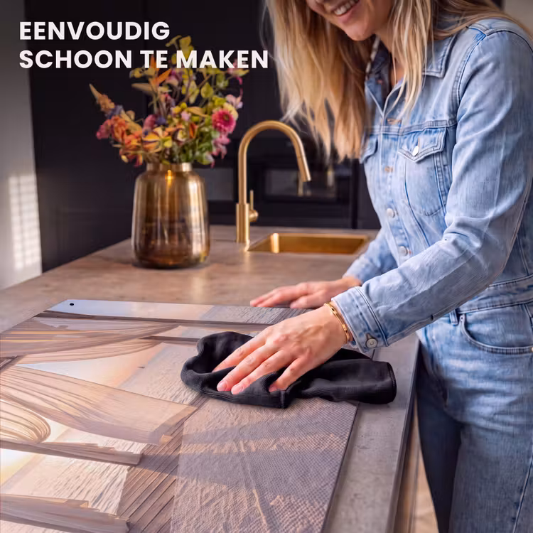Overkapping - Zee - Zonsondergang - Vakantie - Rust Inductie beschemer met haakjes klein -ky-schoon-nl