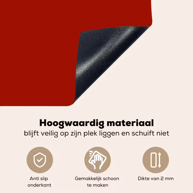 Oxblood - Maroon - Rood Inductie beschemer met haakjes klein 777 -ky-onderkant-nl