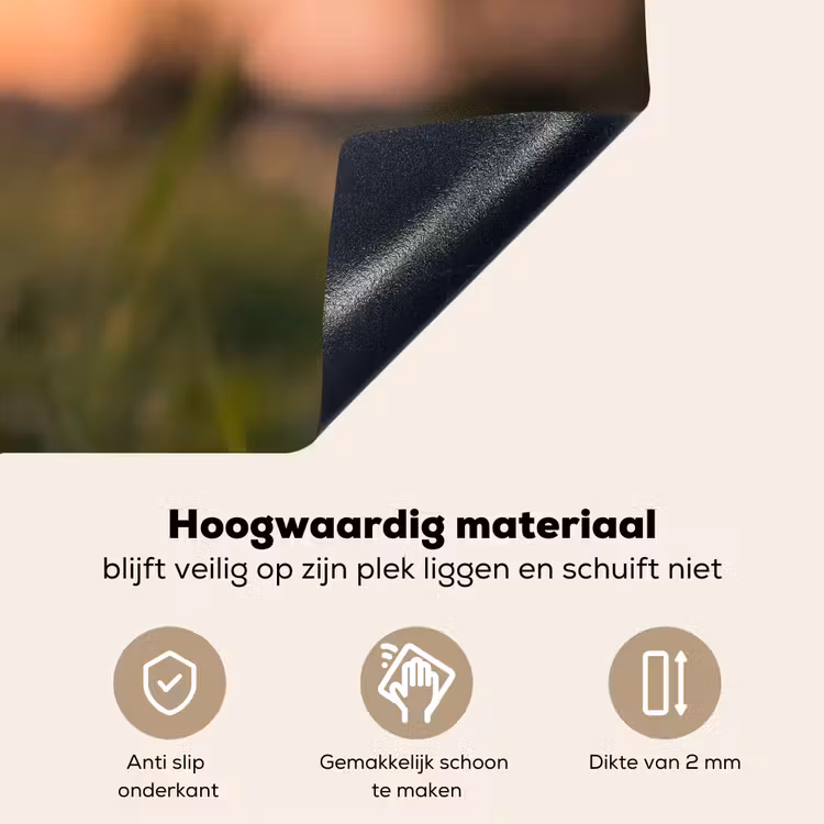 Paardenbloem - Zonsondergang - Veld Inductie beschemer met haakjes klein -ky-onderkant-nl