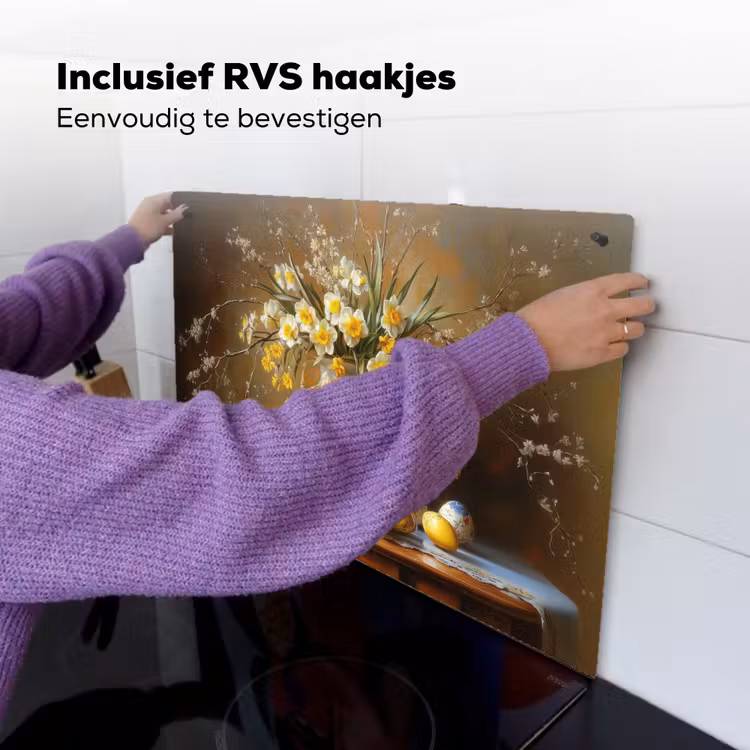 Paaseieren - Stilleven - Vaas Inductie beschemer met haakjes klein -ky-ophangen-nl
