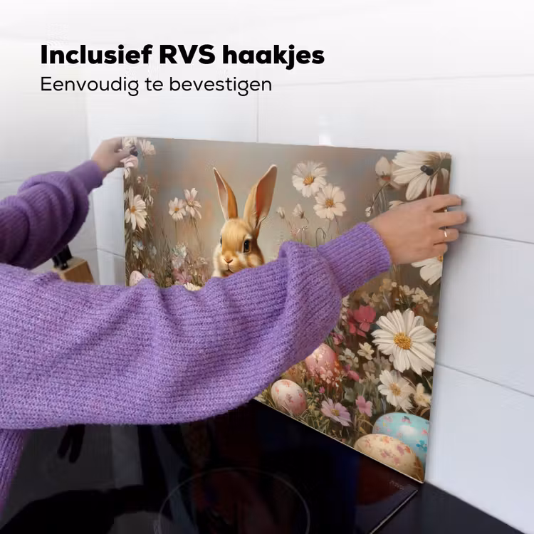 Paashaas - Lente - Paaseieren Inductie beschemer met haakjes klein -ky-ophangen-nl