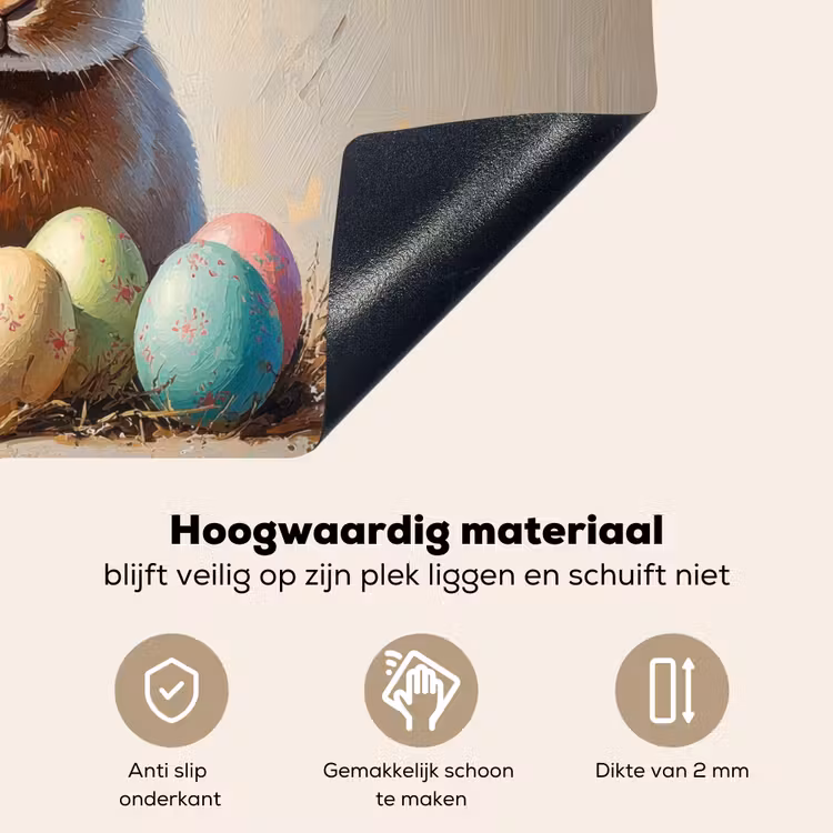 Paashaas - Pastel - Eieren Inductie beschemer met haakjes klein -ky-onderkant-nl