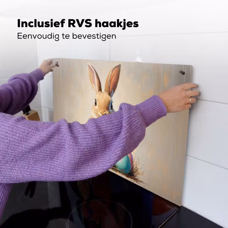 Paashaas - Pastel - Eieren Inductie beschemer met haakjes klein -ky-ophangen-nl