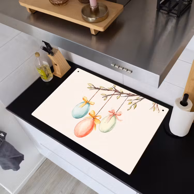 Paastak - Strikje - Eieren Inductie beschemer met haakjes klein -sfeer1