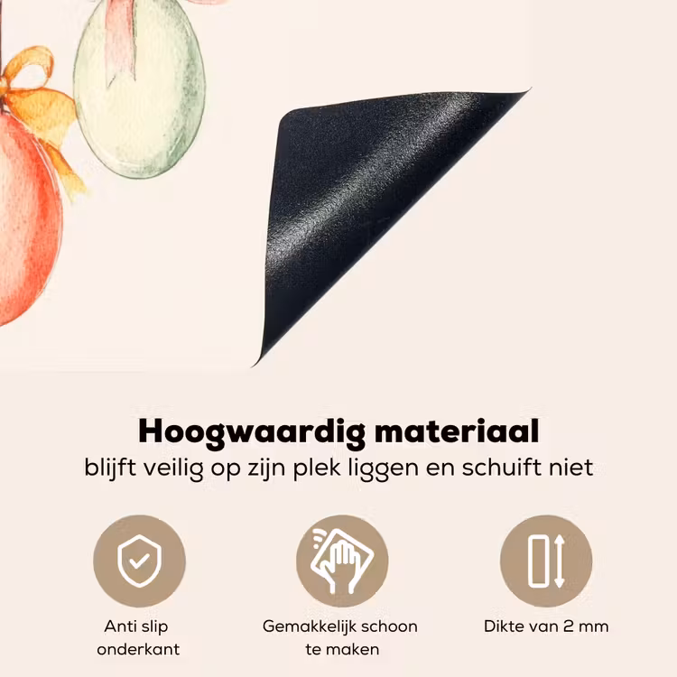 Paastak - Strikje - Eieren Inductie beschemer met haakjes klein -ky-onderkant-nl