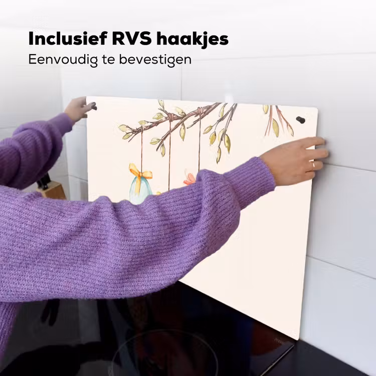 Paastak - Strikje - Eieren Inductie beschemer met haakjes klein -ky-ophangen-nl