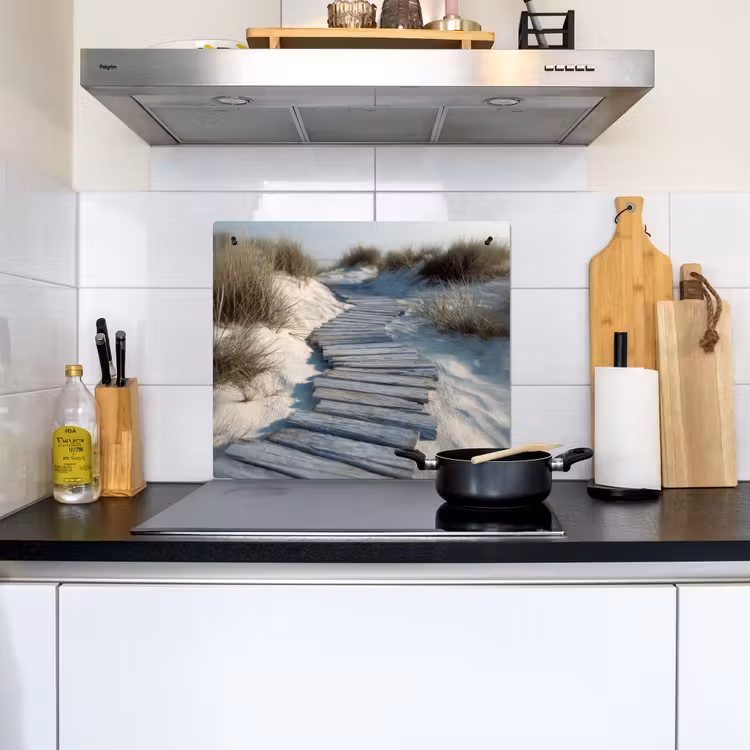 Pad - Planken - Duinen - Gras Inductie beschemer met haakjes middel -sfeer2