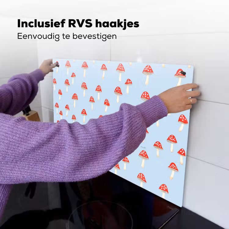 Paddenstoel -Sprookje - Blauw Inductie beschemer met haakjes klein 777 -ky-ophangen-nl