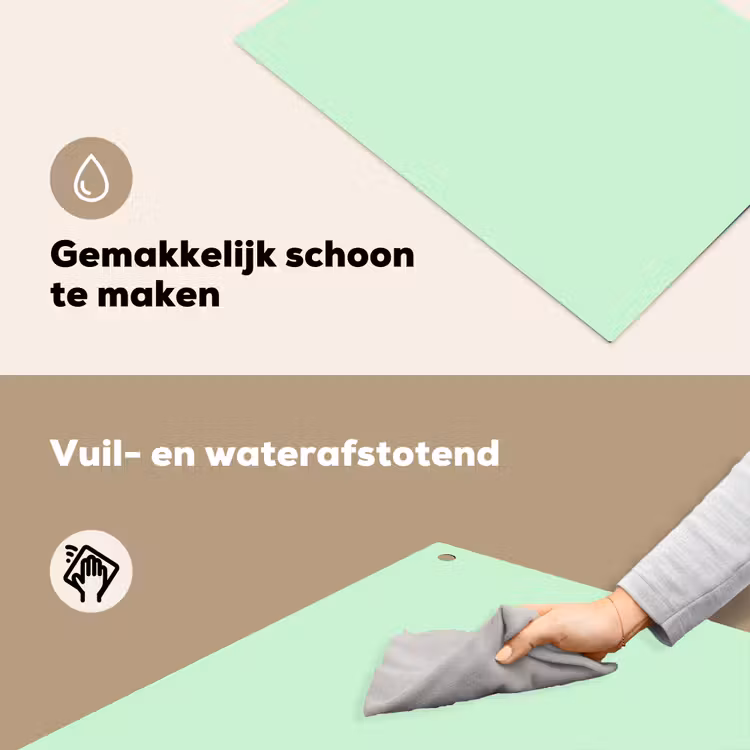 Pale - Mint - Groen Inductie beschemer met haakjes klein 777 -ky-schoon-nl