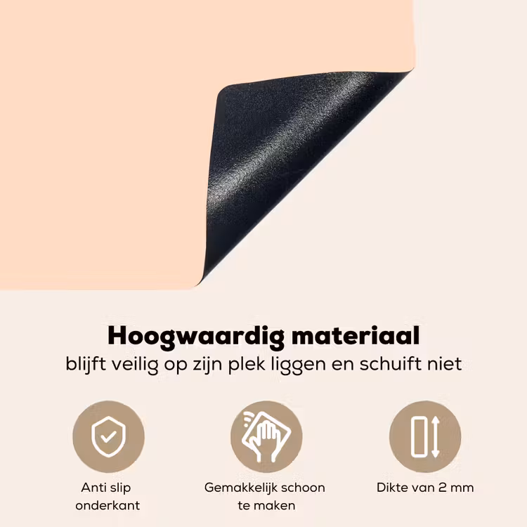 Pale - Peach - Nude Inductie beschemer met haakjes klein 777 -ky-onderkant-nl