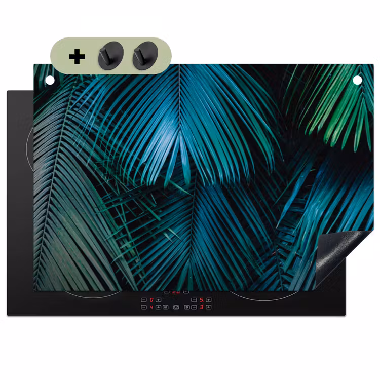 Palmblad - Tropisch - Natuur - Jungle Inductie beschemer met haakjes klein -3d