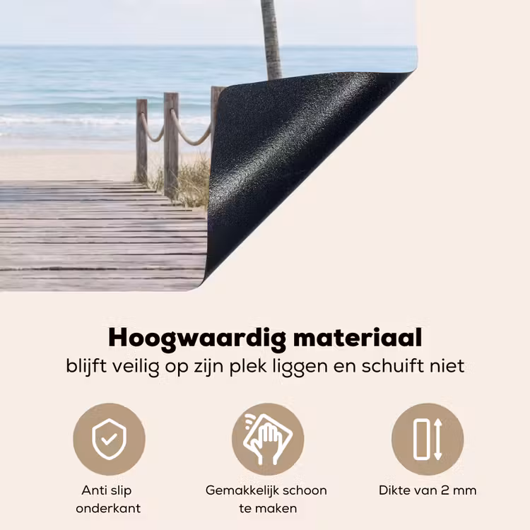 Palmbomen - Pad - Horizon Inductie beschemer met haakjes klein -ky-onderkant-nl