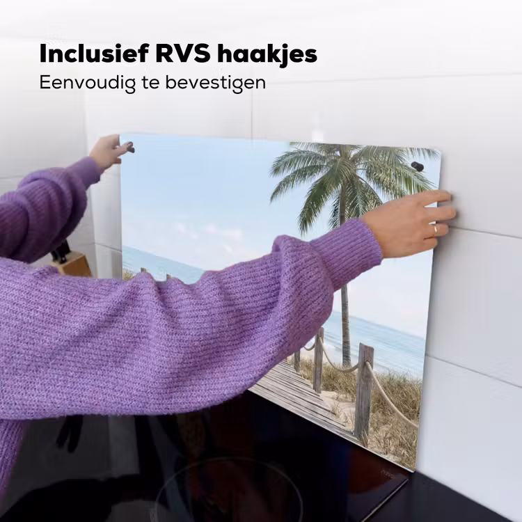 Palmbomen - Pad - Horizon Inductie beschemer met haakjes klein -ky-ophangen-nl