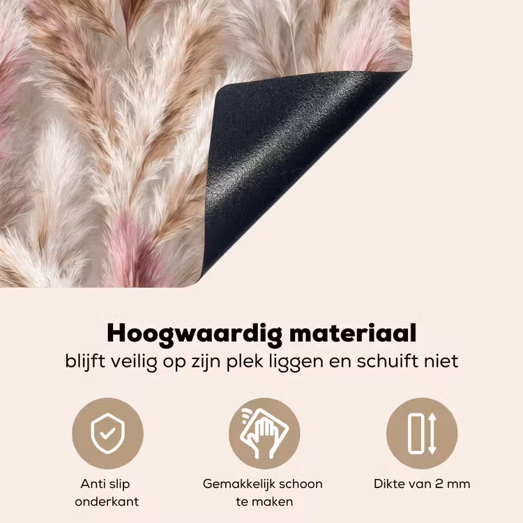 Pampasgras - Pluizig - Kleurrijk Inductie beschemer met haakjes klein 777 -ky-onderkant-nl