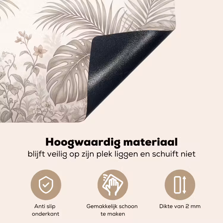 Papagaai - Jungle - Tropisch Inductie beschemer met haakjes klein -ky-onderkant-nl
