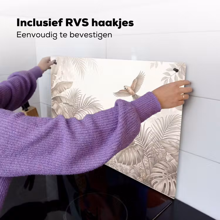 Papagaai - Jungle - Tropisch Inductie beschemer met haakjes klein -ky-ophangen-nl