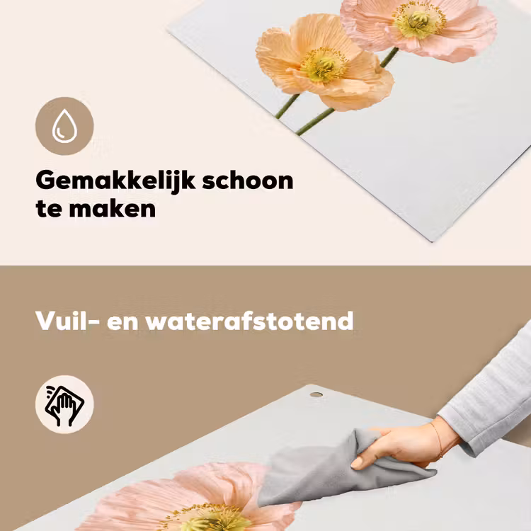 Papavers - Botanisch - Roze Inductie beschemer met haakjes klein -ky-schoon-nl