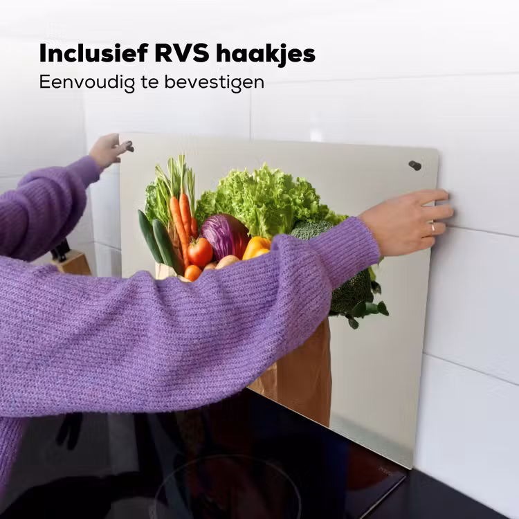 Papieren - Boodschappen - Groente - Kleurrijk Inductie beschemer met haakjes klein -ky-ophangen-nl