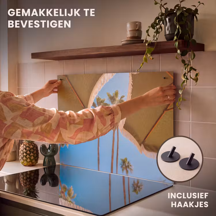 Parasol - Groen - Franjes - Zomer - Tropisch Inductie beschemer met haakjes klein -ky-ophangen-nl