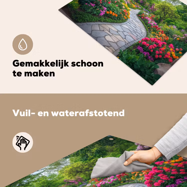 Park - Bloemen - Tuin Inductie beschemer met haakjes klein -ky-schoon-nl