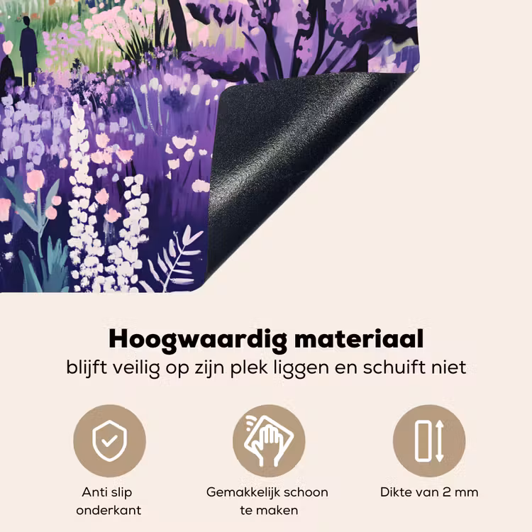 Park - Bomen - Bloemen - Gebouwen Inductie beschemer met haakjes klein -ky-onderkant-nl