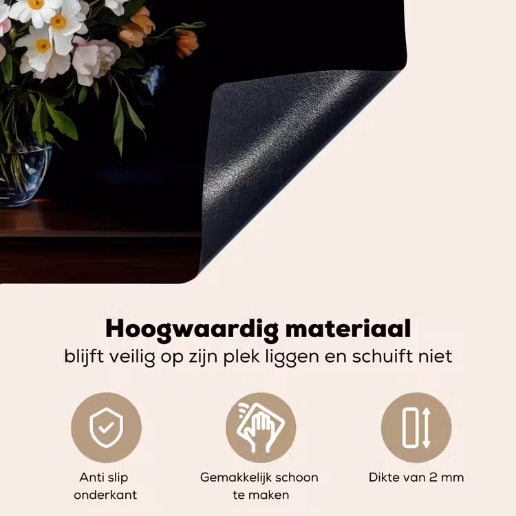 Pastel - Bloemen - Glazen - Vaas Inductie beschemer met haakjes klein -ky-onderkant-nl