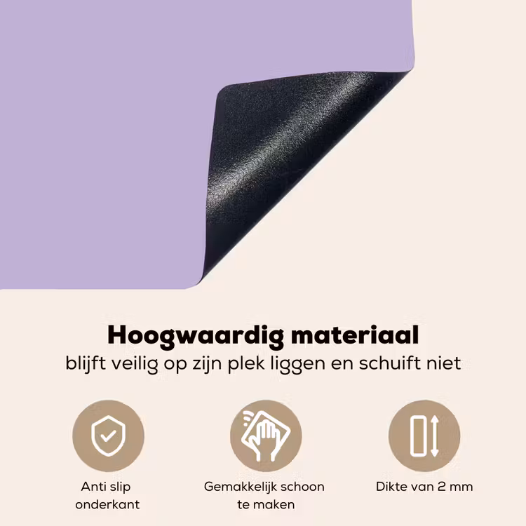 Pastel - Lilac - Paars Inductie beschemer met haakjes klein 777 -ky-onderkant-nl
