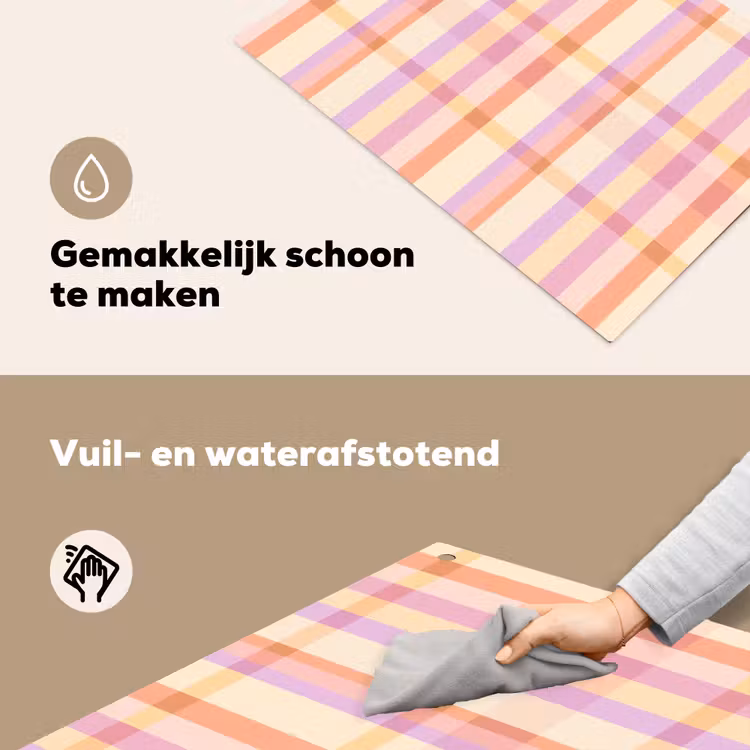 Pastel - uitpatroon - Geometrisch Inductie beschemer met haakjes klein 777 -ky-schoon-nl