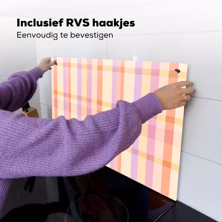 Pastel - uitpatroon - Geometrisch Inductie beschemer met haakjes klein 777 -ky-ophangen-nl