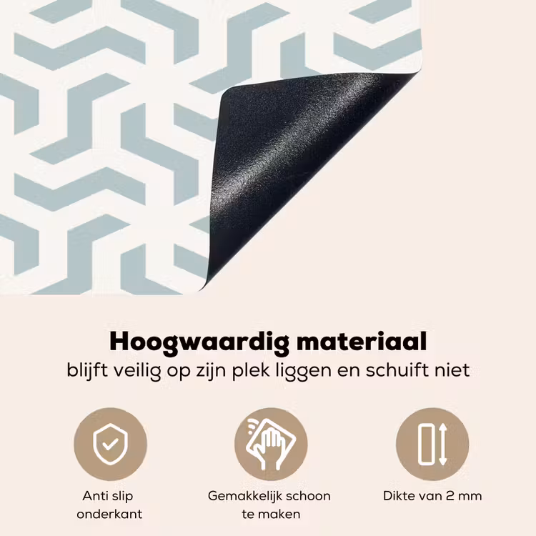 Patronen - Abstract - Groen - Geometrie Inductie beschemer met haakjes klein 777 -ky-onderkant-nl