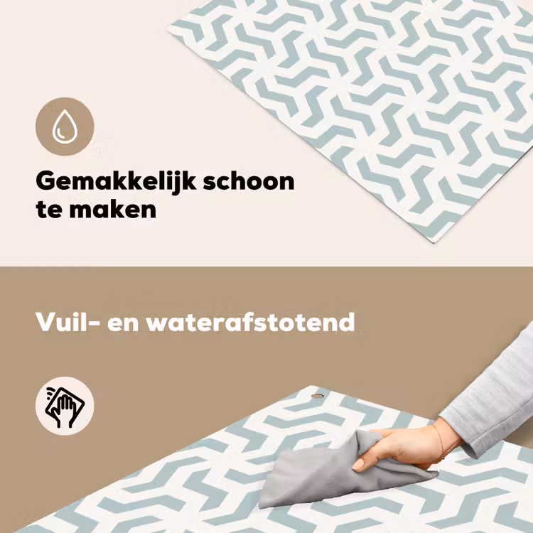 Patronen - Abstract - Groen - Geometrie Inductie beschemer met haakjes klein 777 -ky-schoon-nl