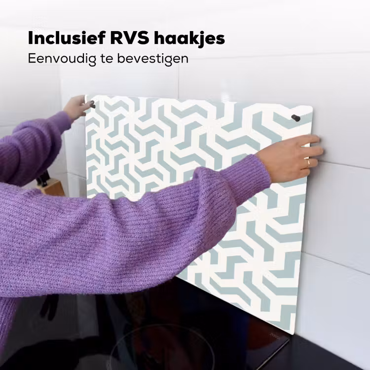 Patronen - Abstract - Groen - Geometrie Inductie beschemer met haakjes klein 777 -ky-ophangen-nl