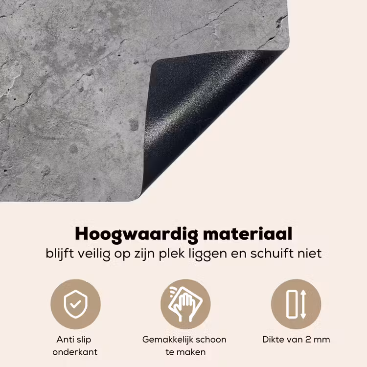 Patronen - Beton - Oud Inductie beschemer met haakjes klein 777 -ky-onderkant-nl