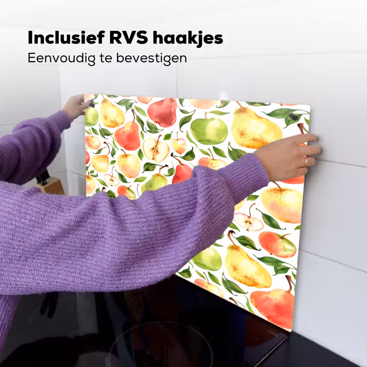 Patroon - Appels - Peren Inductie beschemer met haakjes klein 777 -ky-ophangen-nl