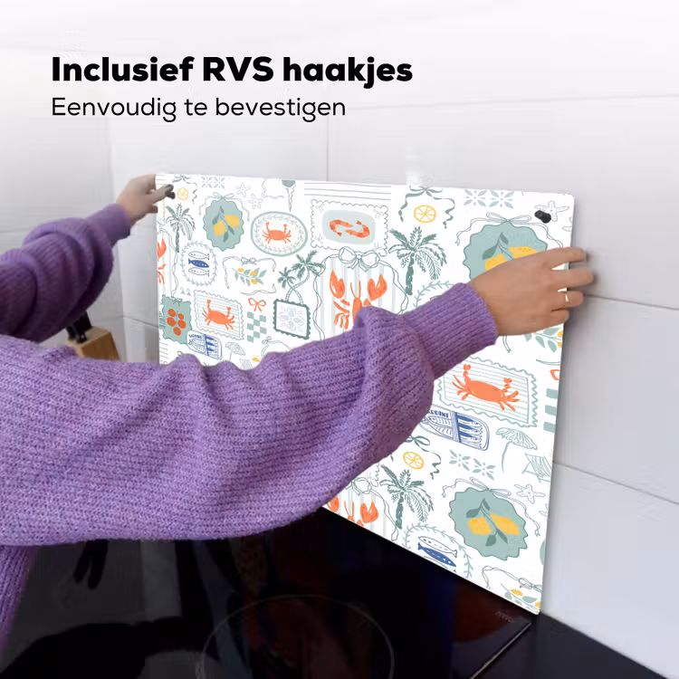 Zee - Sfeer - kreeft - Citroen Inductie beschemer met haakjes klein 777 -ky-ophangen-nl